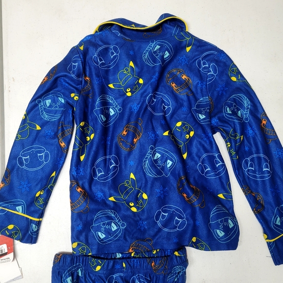New! Boys' Pokemon Pikachu Coat Pajama Set - Blue - Picture 6 of 9